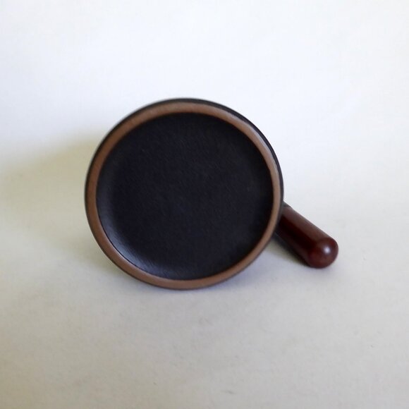 NEW WHENTEA BRAND BLACK GRANITE LIDDED TEA CUP MUG & STRAINER SET - Picture 8 of 14